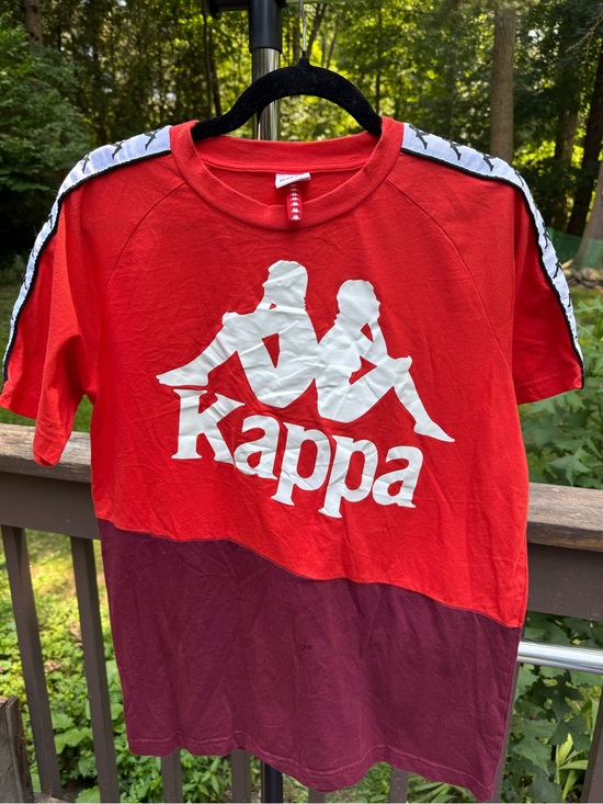 Kappa Other - Kappa Red and Burgundy Block Short Sleeve Logo Tee